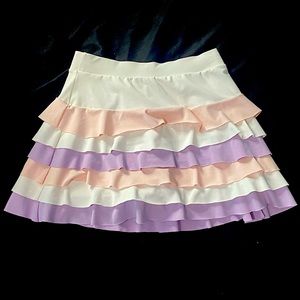 💖 Pink and Purple Ruffled Tennis Skirt 💖